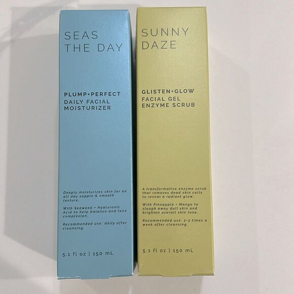NEW Sun+Moon Set | Facial Moisturizer + Gel Enzyme Scrub - NIB - Picture 1 of 5